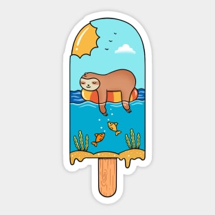 Sloth vacation Sticker